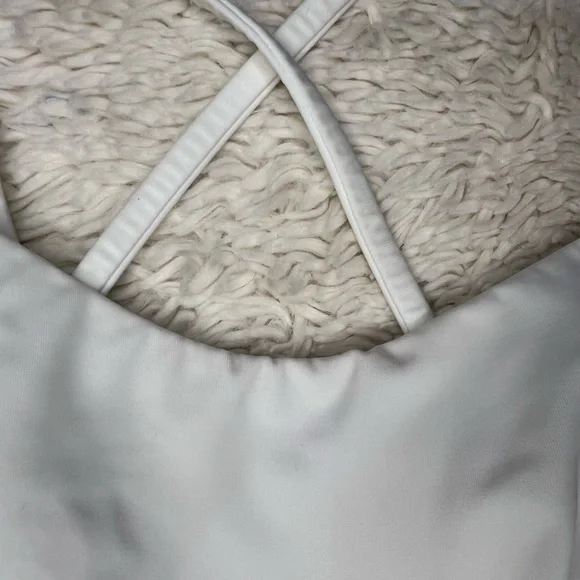 Lululemon Like a cloud longline Bra B/C white sz 8 - Picture 6 of 9